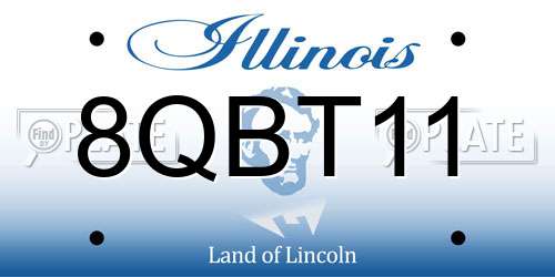 8QBT11 Illinois License Plate