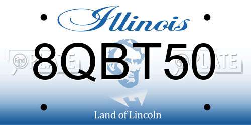 8QBT50 Illinois License Plate
