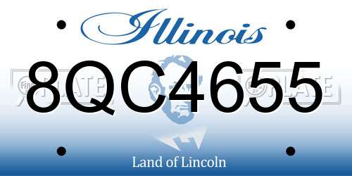 8QC4655 Illinois License Plate