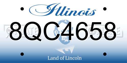 8QC4658 Illinois License Plate