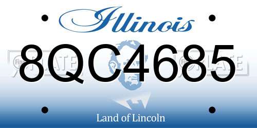 8QC4685 Illinois License Plate