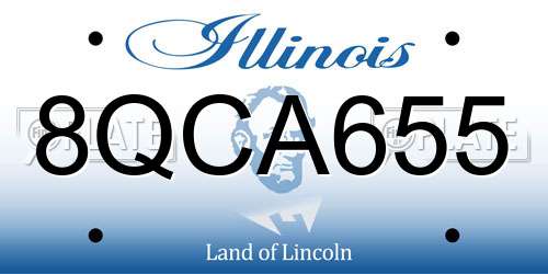8QCA655 Illinois License Plate