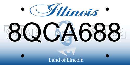 8QCA688 Illinois License Plate