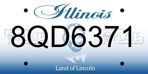8QD6371 Illinois License Plate