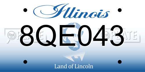8QE043 Illinois License Plate