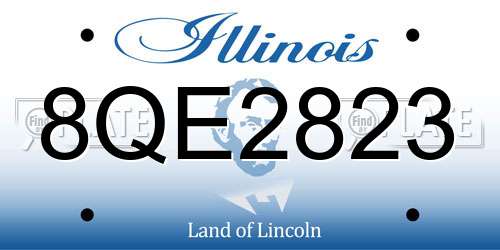 8QE2823 Illinois License Plate