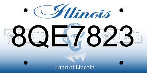 8QE7823 Illinois License Plate