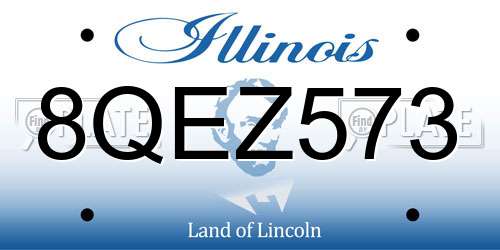8QEZ573 Illinois License Plate