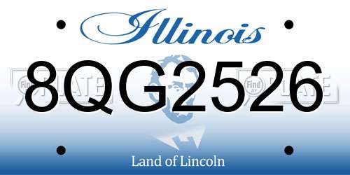 8QG2526 Illinois License Plate