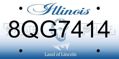 8QG7414 Illinois License Plate