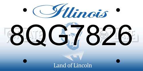 8QG7826 Illinois License Plate