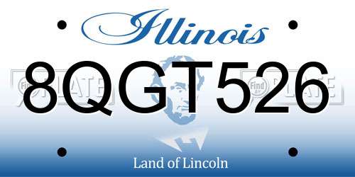 8QGT526 Illinois License Plate