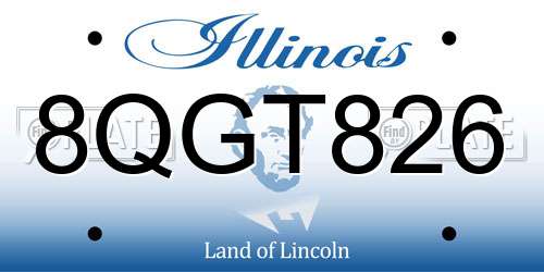 8QGT826 Illinois License Plate