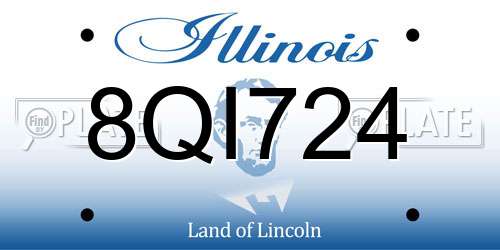 8QI724 Illinois License Plate