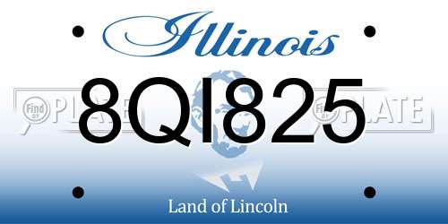 8QI825 Illinois License Plate