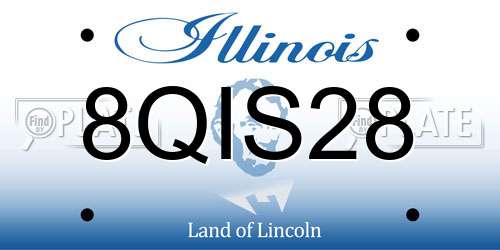 8QIS28 Illinois License Plate