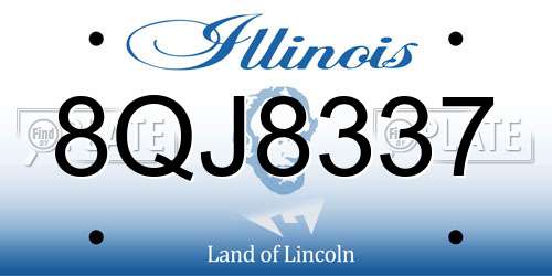 8QJ8337 Illinois License Plate