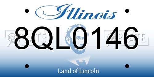 8QL0146 Illinois License Plate