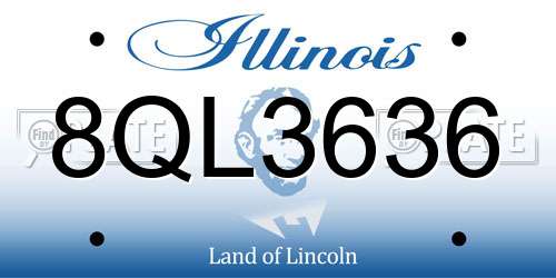 8QL3636 Illinois License Plate