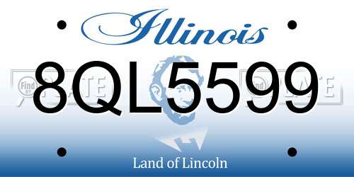 8QL5599 Illinois License Plate