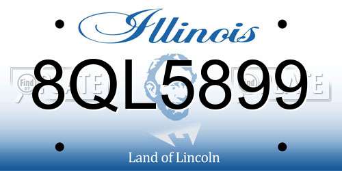 8QL5899 Illinois License Plate