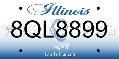 8QL8899 Illinois License Plate