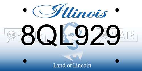 8QL929 Illinois License Plate