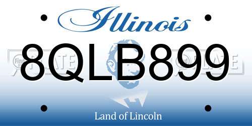 8QLB899 Illinois License Plate