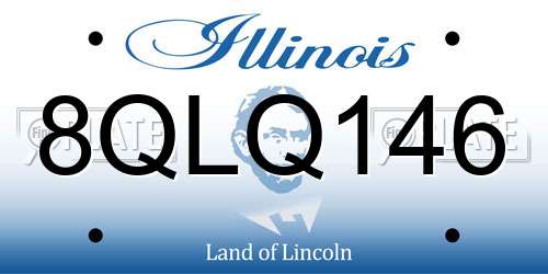 8QLQ146 Illinois License Plate