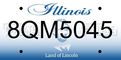 8QM5045 Illinois License Plate