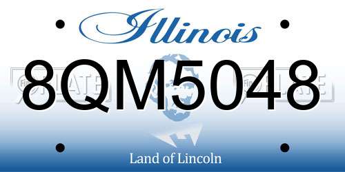 8QM5048 Illinois License Plate