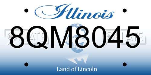 8QM8045 Illinois License Plate