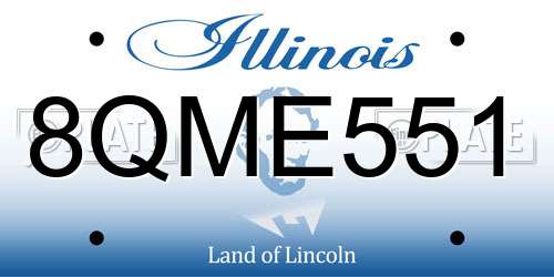 8QME551 Illinois License Plate
