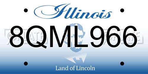 8QML966 Illinois License Plate