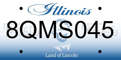 8QMS045 Illinois License Plate