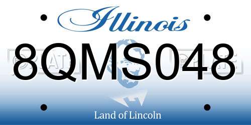8QMS048 Illinois License Plate