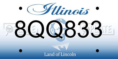 8QQ833 Illinois License Plate