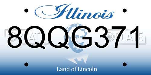 8QQG371 Illinois License Plate