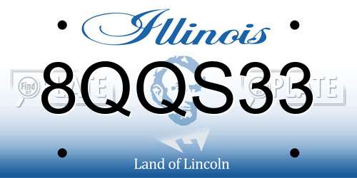 8QQS33 Illinois License Plate