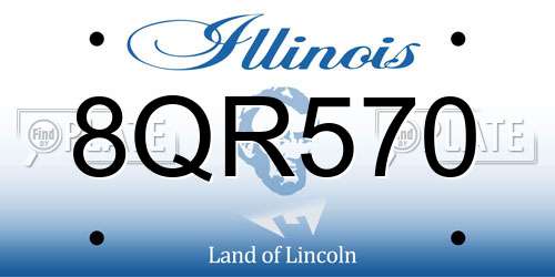 8QR570 Illinois License Plate