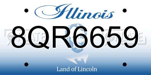 8QR6659 Illinois License Plate