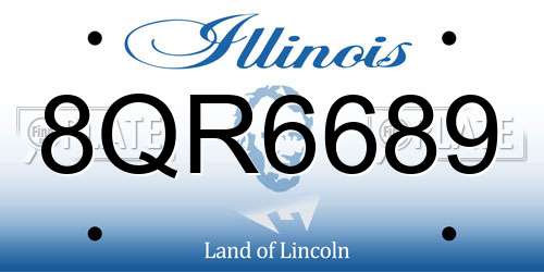 8QR6689 Illinois License Plate