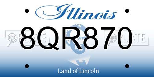 8QR870 Illinois License Plate