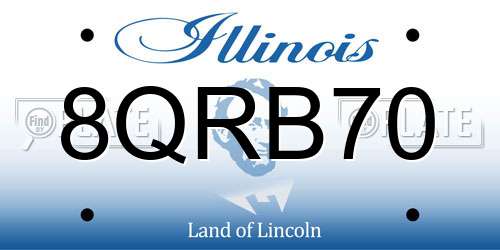 8QRB70 Illinois License Plate
