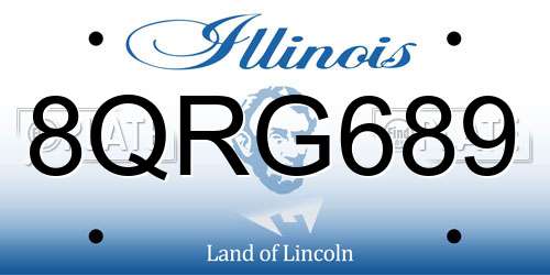 8QRG689 Illinois License Plate