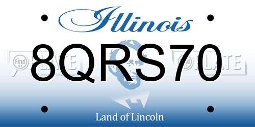 8QRS70 Illinois License Plate