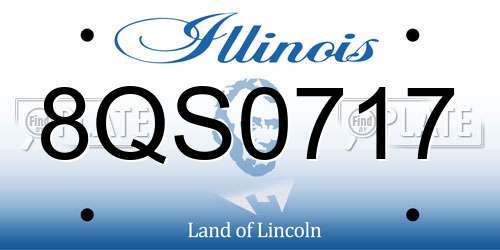 8QS0717 Illinois License Plate