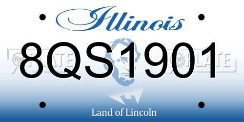 8QS1901 Illinois License Plate