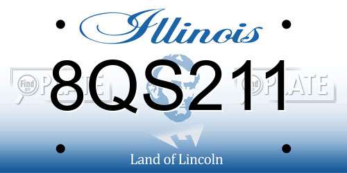 8QS211 Illinois License Plate