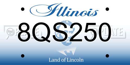 8QS250 Illinois License Plate